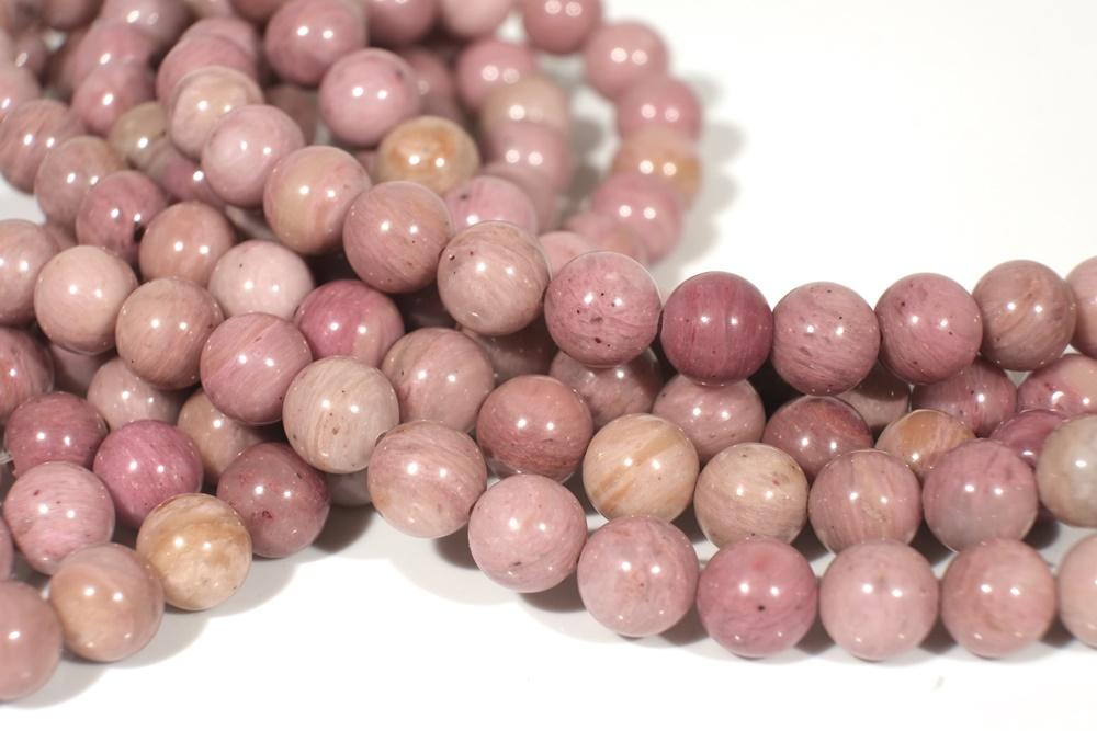 15.5" 8mm/10mm Rhodonite round beads, red semi-precious stone,rhodonite jasper