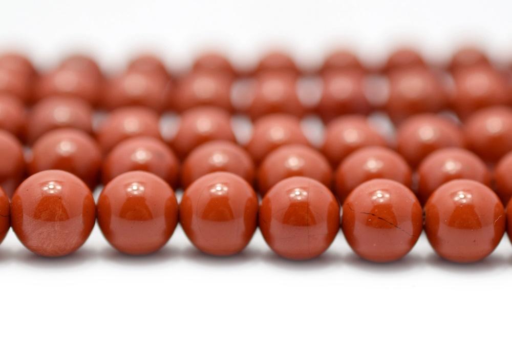 15.5" 10mm Red jasper round beads, Red color gemstone, red color jewelry beads, solid red stone
