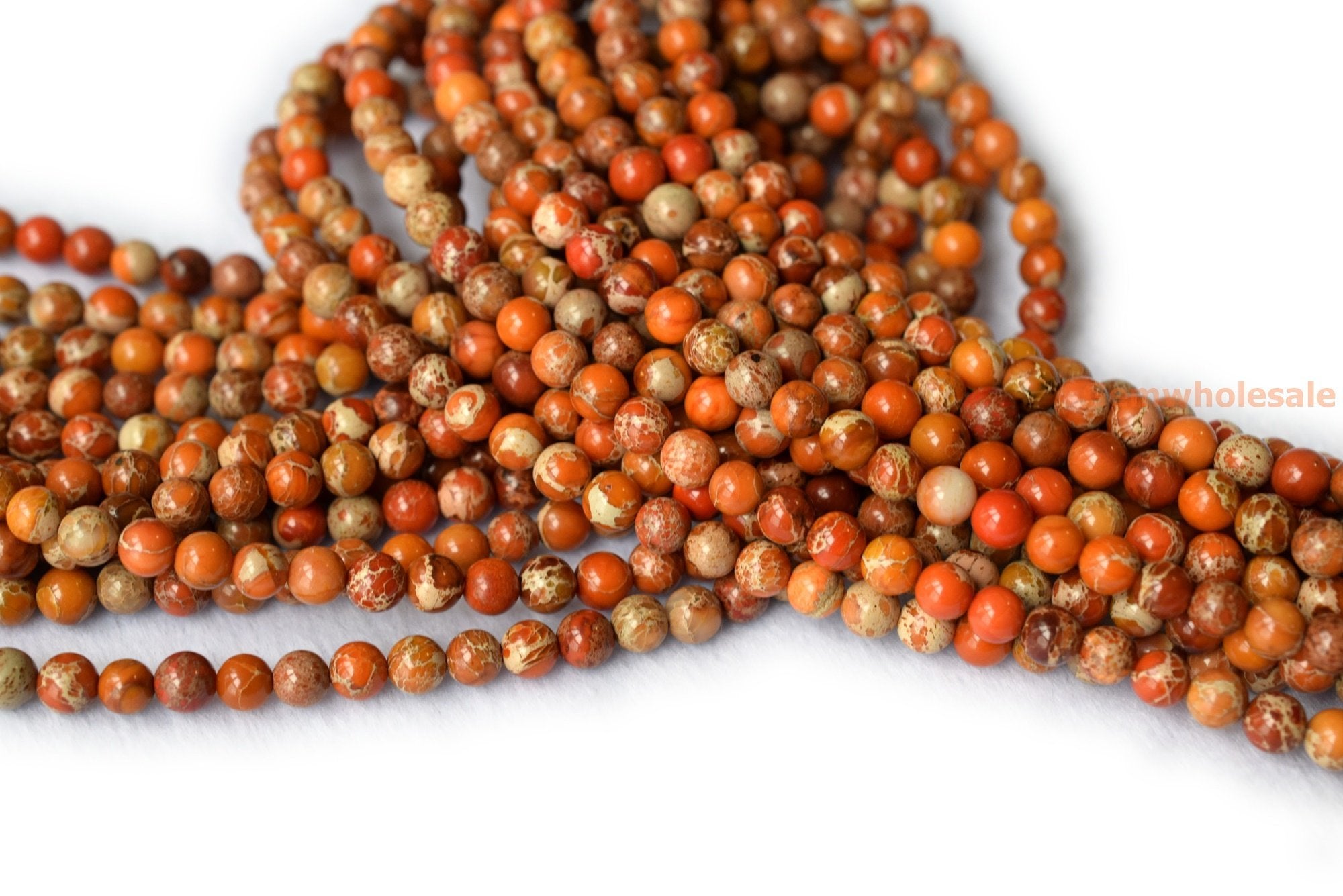 15.5" 8mm/10mm Orange emperor jasper round beads,Sea Sediment,orange Aqua Terra Jasper
