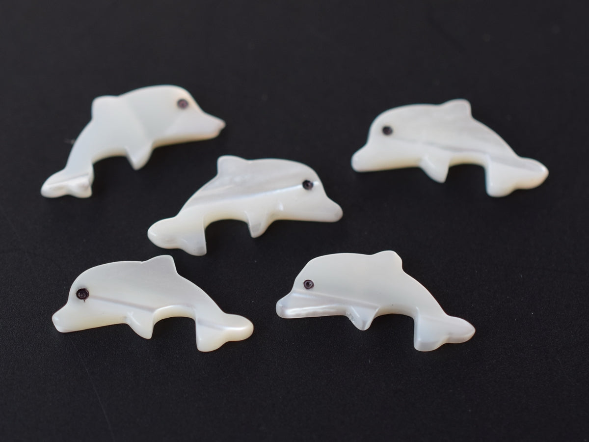10PCS Natural white MOP Dolphin 7x14mm,mother of pearl dolphin, animal
