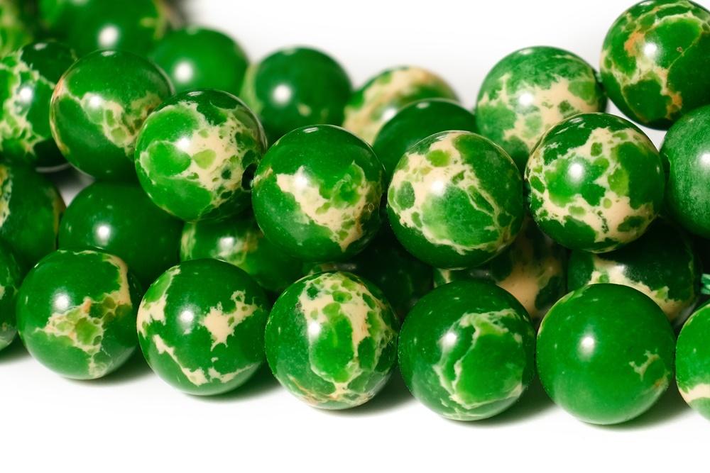 15.5" 6mm/8mm/10mm grass green emperor jasper round beads,Sea Sediment,Aqua Terra Jasper XYG02
