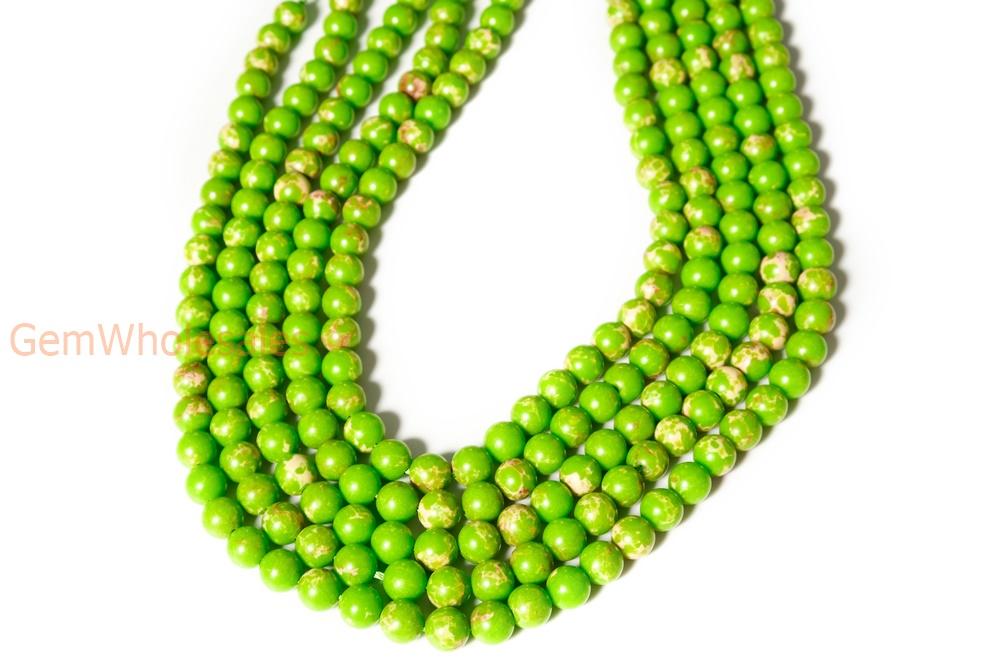 15.5" 6mm/8mm/10mm Apple green emperor jasper round beads,Apple green sea sediment,Aqua Terra Jasper XYG01