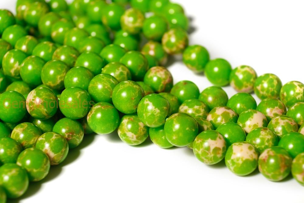 15.5" 6mm/8mm/10mm Apple green emperor jasper round beads,Apple green sea sediment,Aqua Terra Jasper XYG01