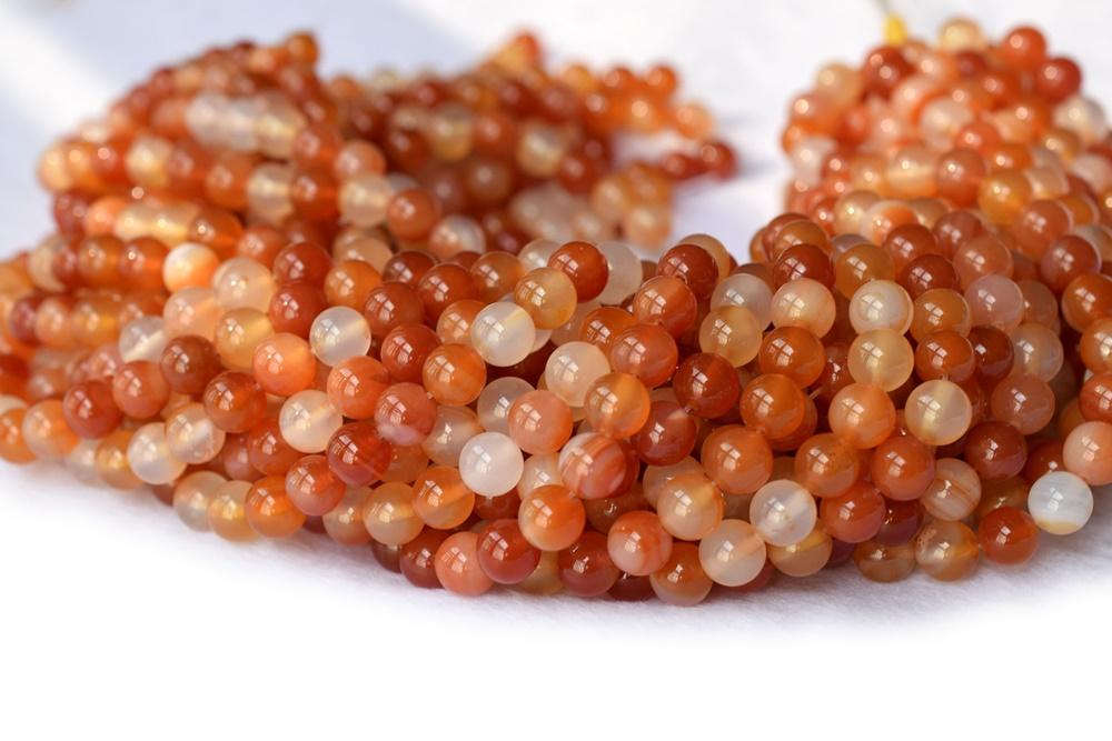 15" Carnelian round beads 4mm/6mm/8mm/10mm,Red agate gemstone, semi-precious stone