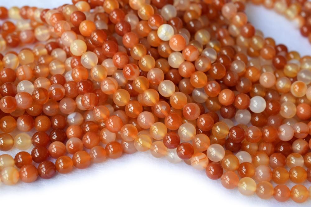15" Carnelian round beads 4mm/6mm/8mm/10mm,Red agate gemstone, semi-precious stone