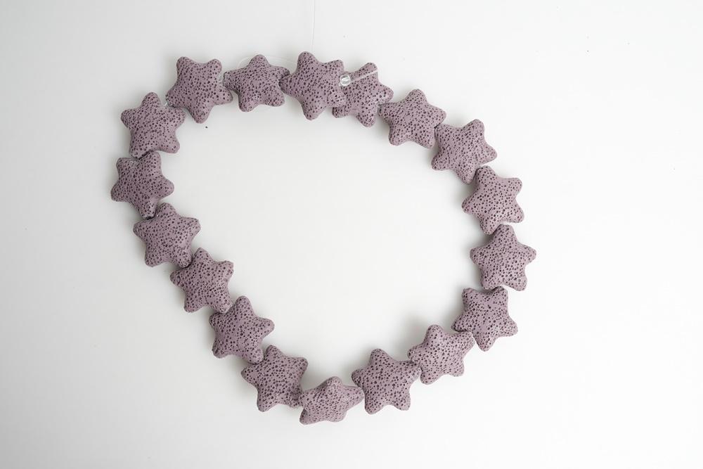 25mm purple Lava starfish Gemstone pendant