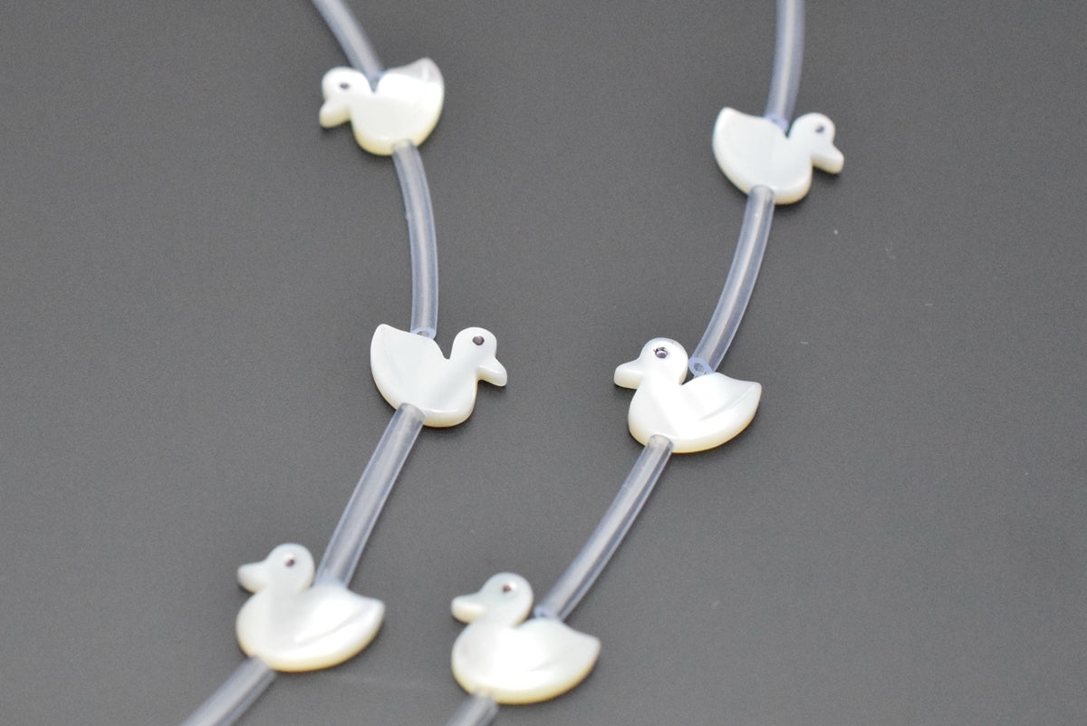 10PCS Natural white MOP duck 8x10mm,mother of pearl