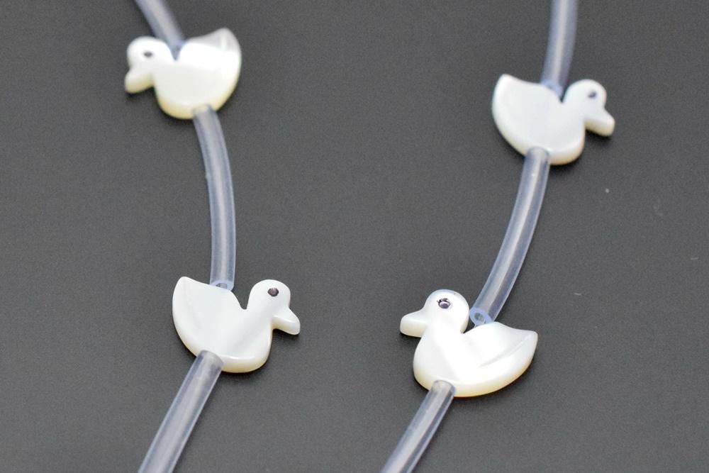 10PCS Natural white MOP duck 8x10mm,mother of pearl