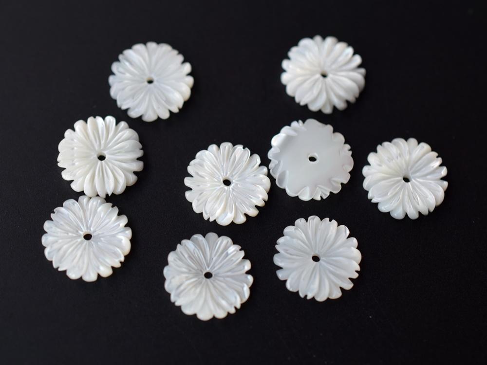 10PCS 10mm Natural white MOP Daisy,mother of pearl, Sale by pieces