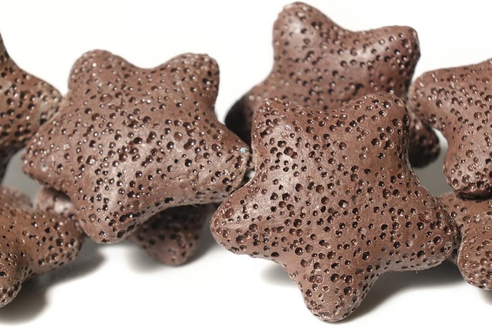 25mm brown Lava starfish Gemstone pendant