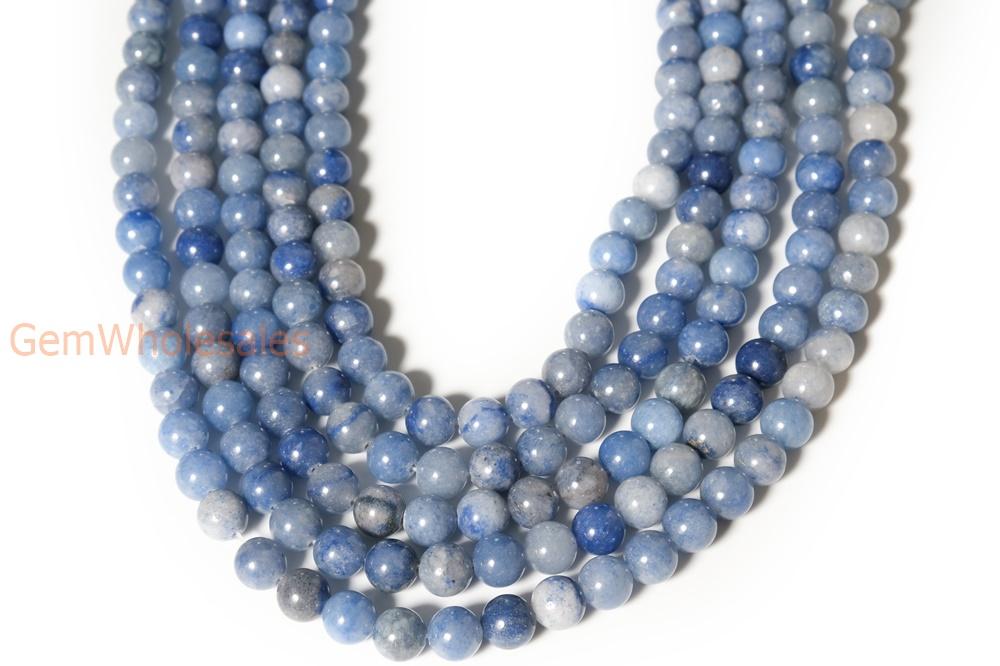 15.5" 8mm/10mm Natural blue aventurine round beads,semi-precious stone