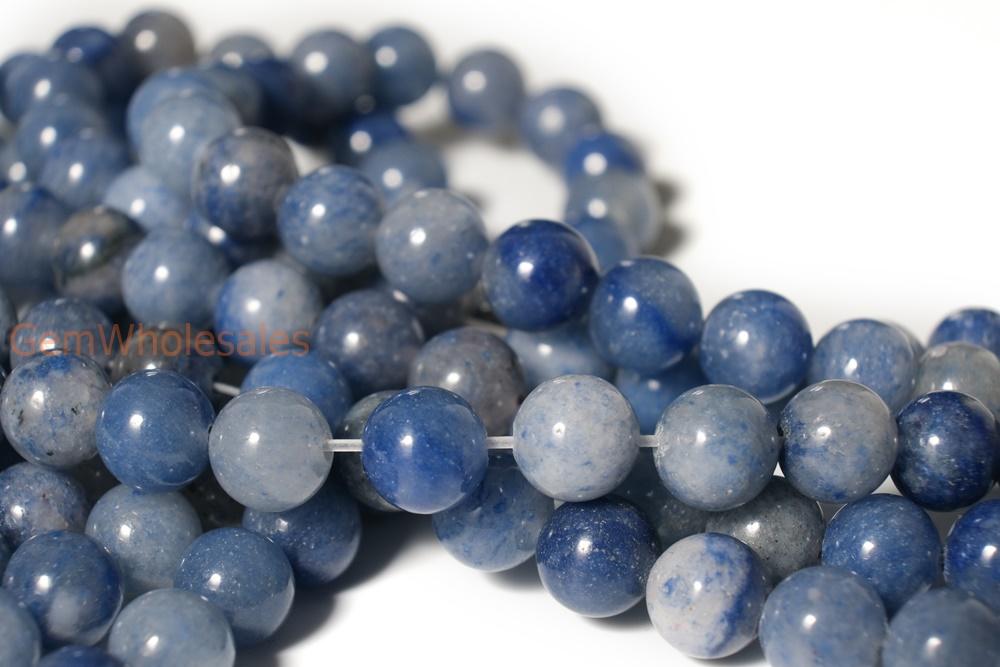 15.5" 8mm/10mm Natural blue aventurine round beads,semi-precious stone
