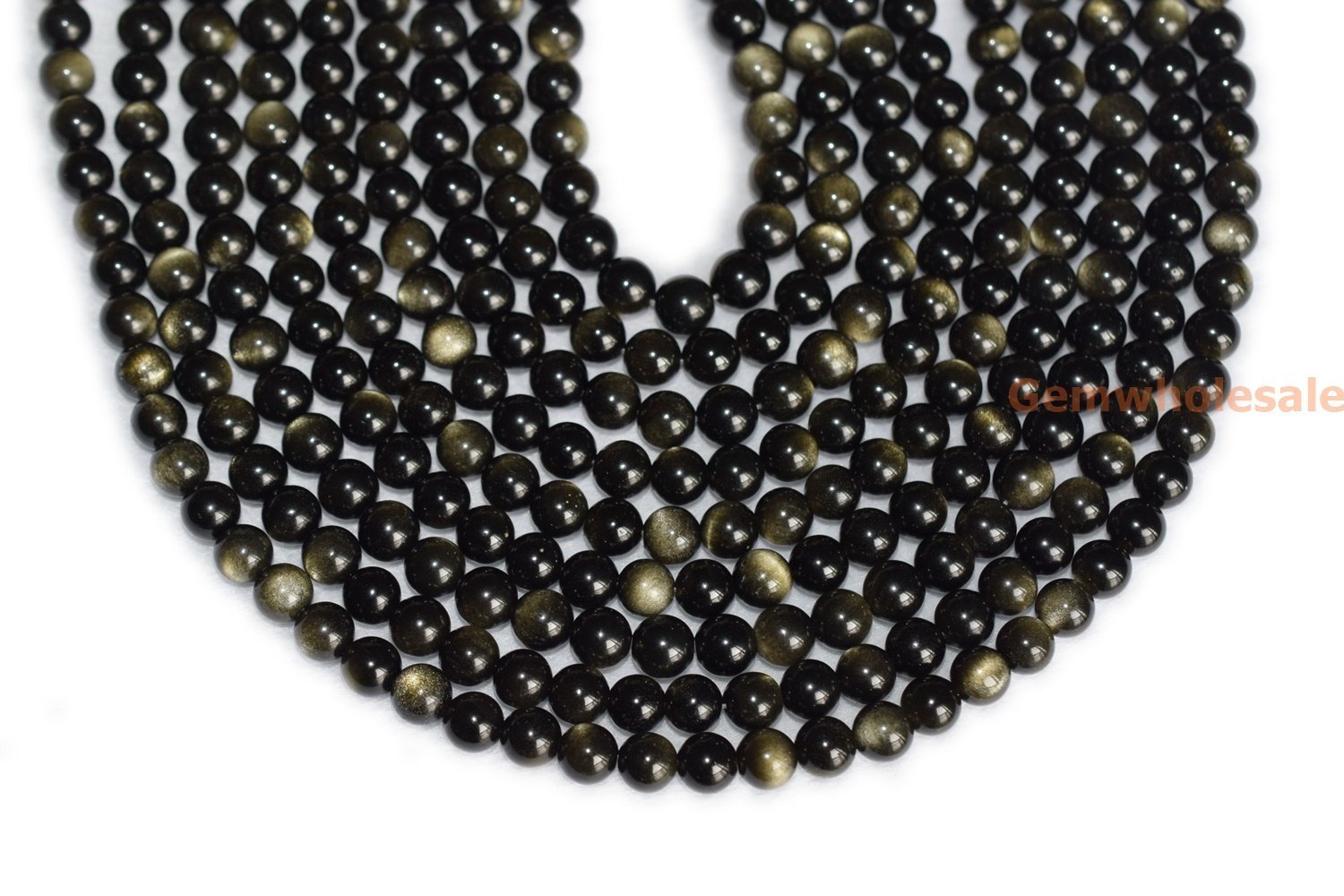 Golden obsidian - Round- beads supplier