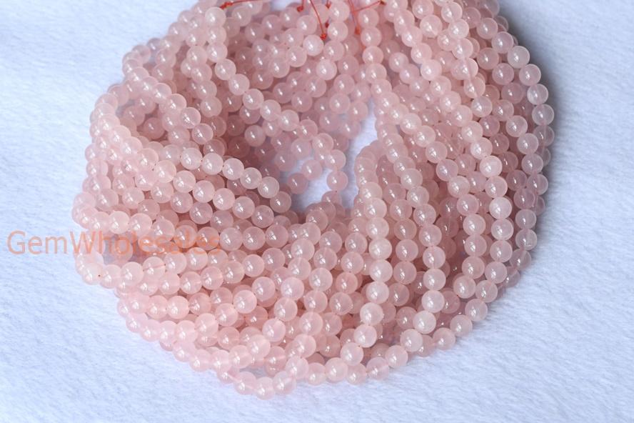 rose quartz - round- beads supplier