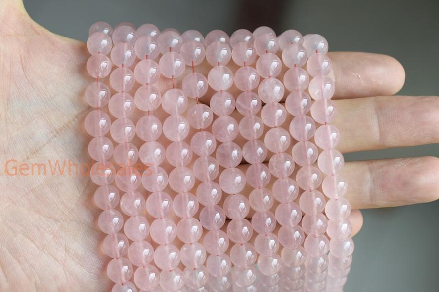 rose quartz - round- beads supplier