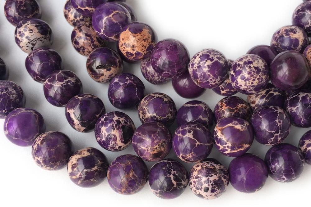 15.5" 6mm/8mm/10mm purple emperor jasper round beads,Sea Sediment,FF