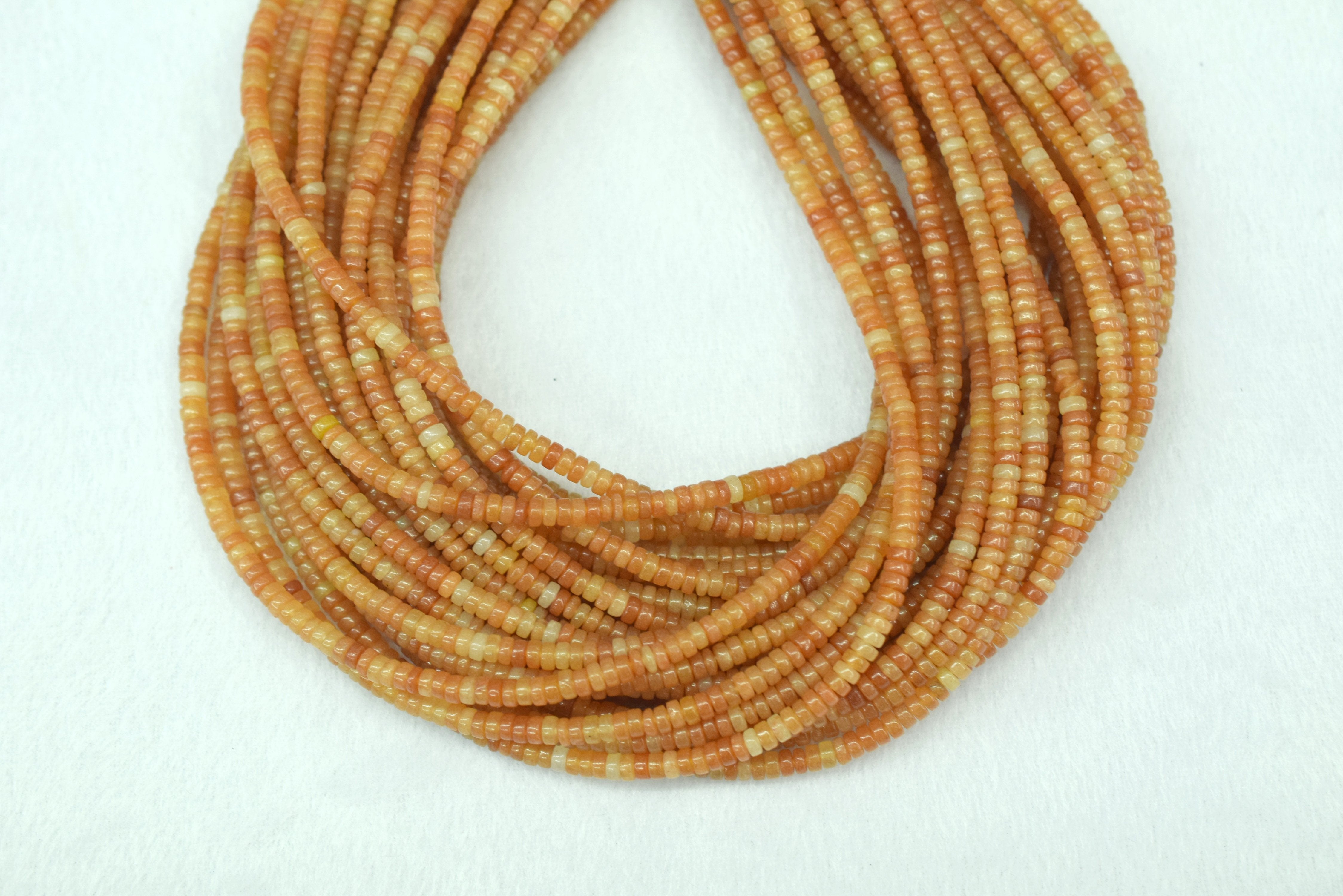 orange aventurine - Heishi- beads supplier