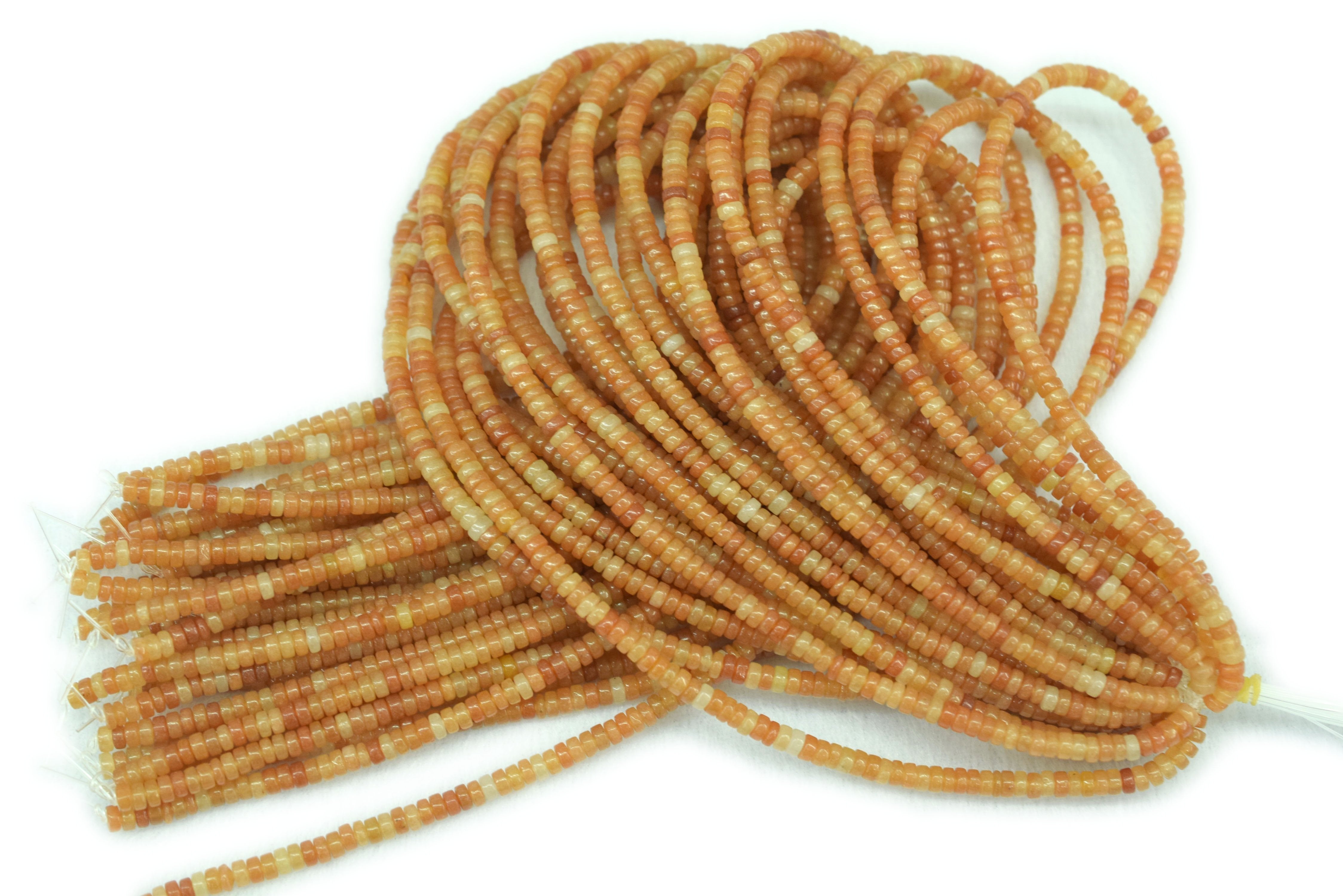 orange aventurine - Heishi- beads supplier