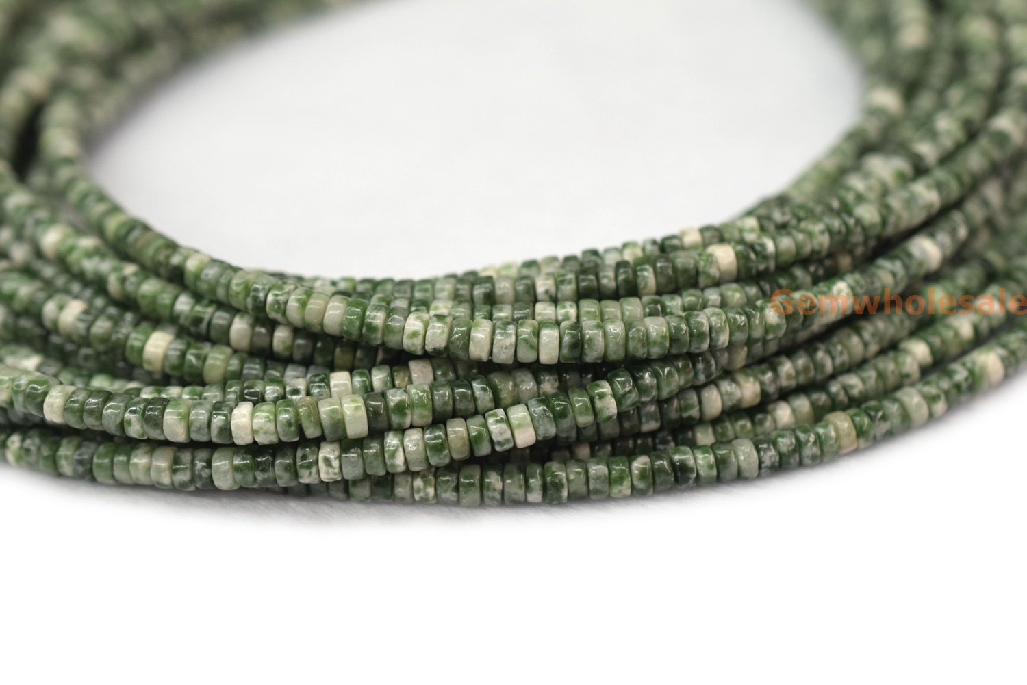 Green spot stone - Heishi- beads supplier