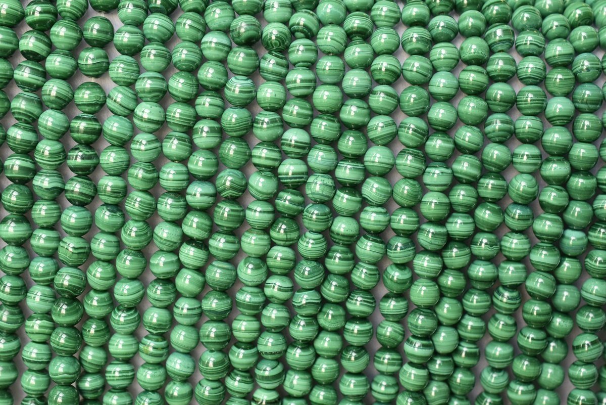 24PCS AAA 8mm Genuine natural malachite round beads,Green gemstone