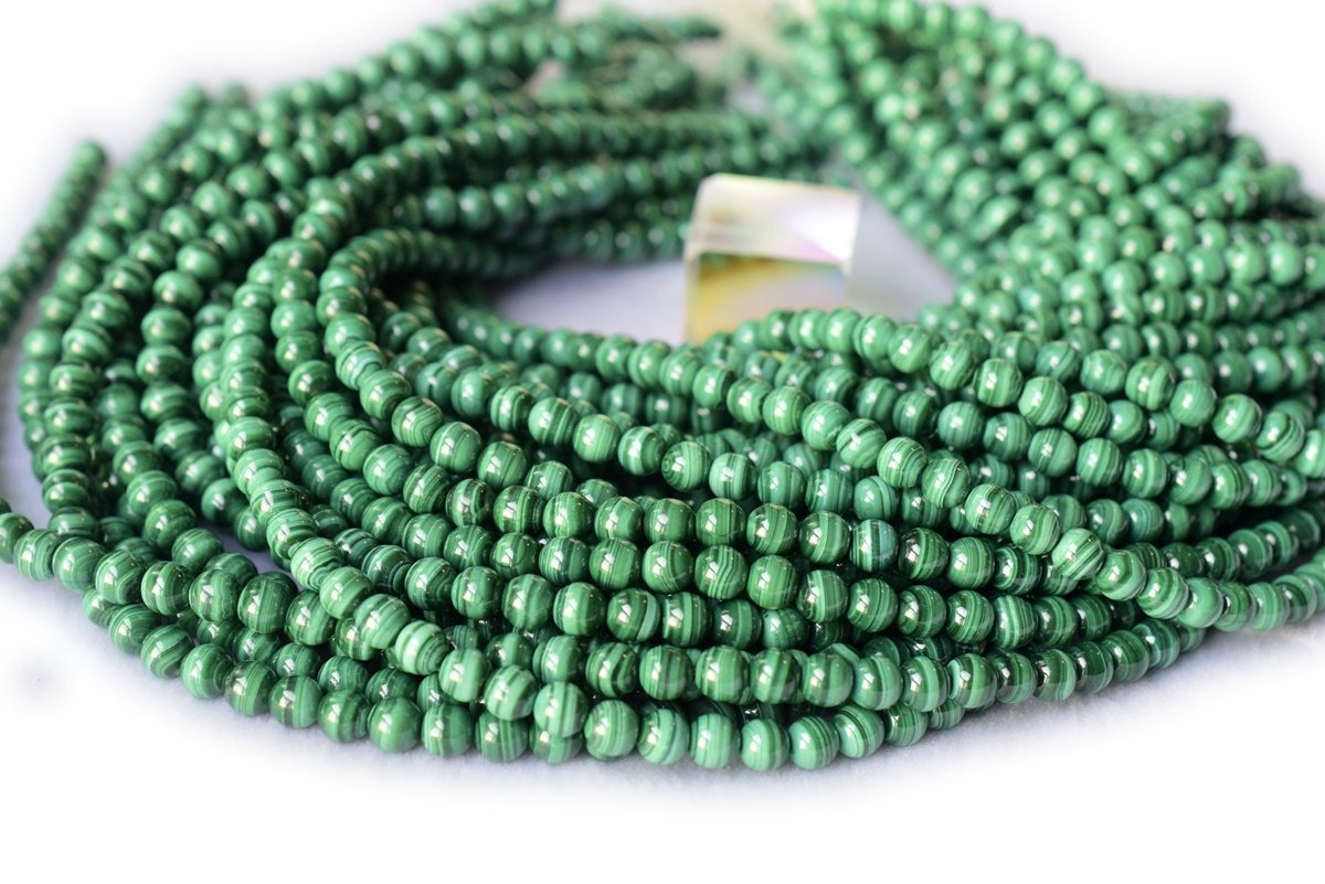 24PCS AAA 8mm Genuine natural malachite round beads,Green gemstone