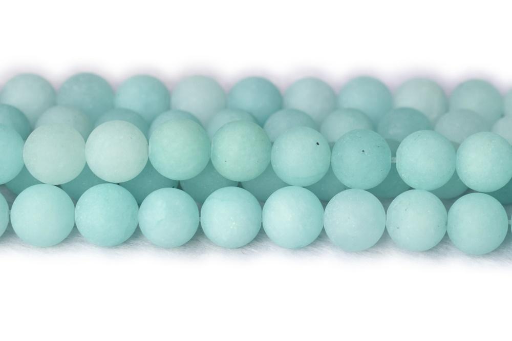 15.25" 8mm matte light greenish blue dyed jade Round beads gemstone