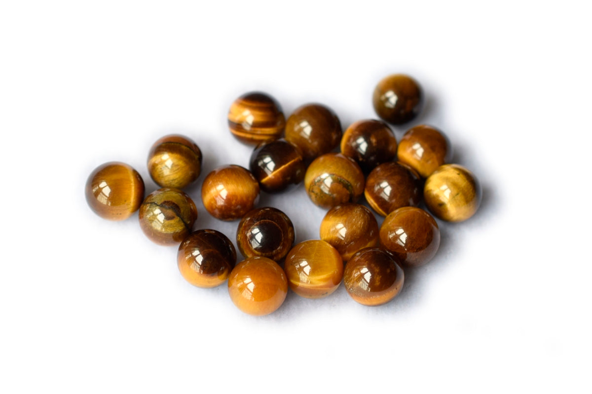 10pcs 10mm Natural yellow tiger eye undrilled round single stone beads