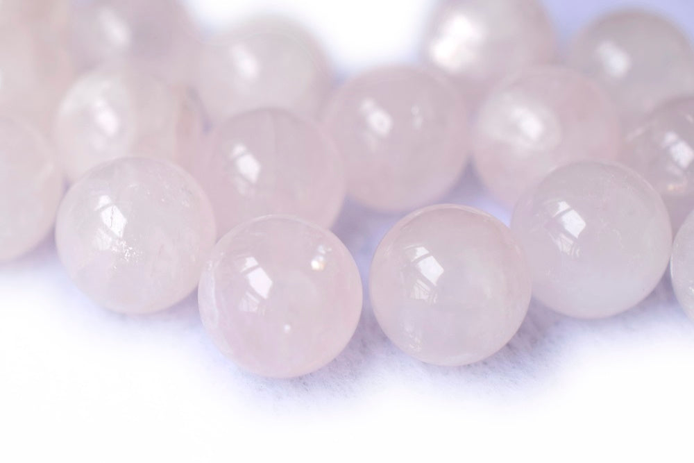 10pcs 12mm Natural Rose quartz undrilled round single crystal beads