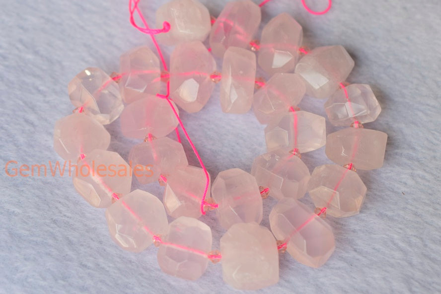 Rose Quartz - Nugget- beads supplier
