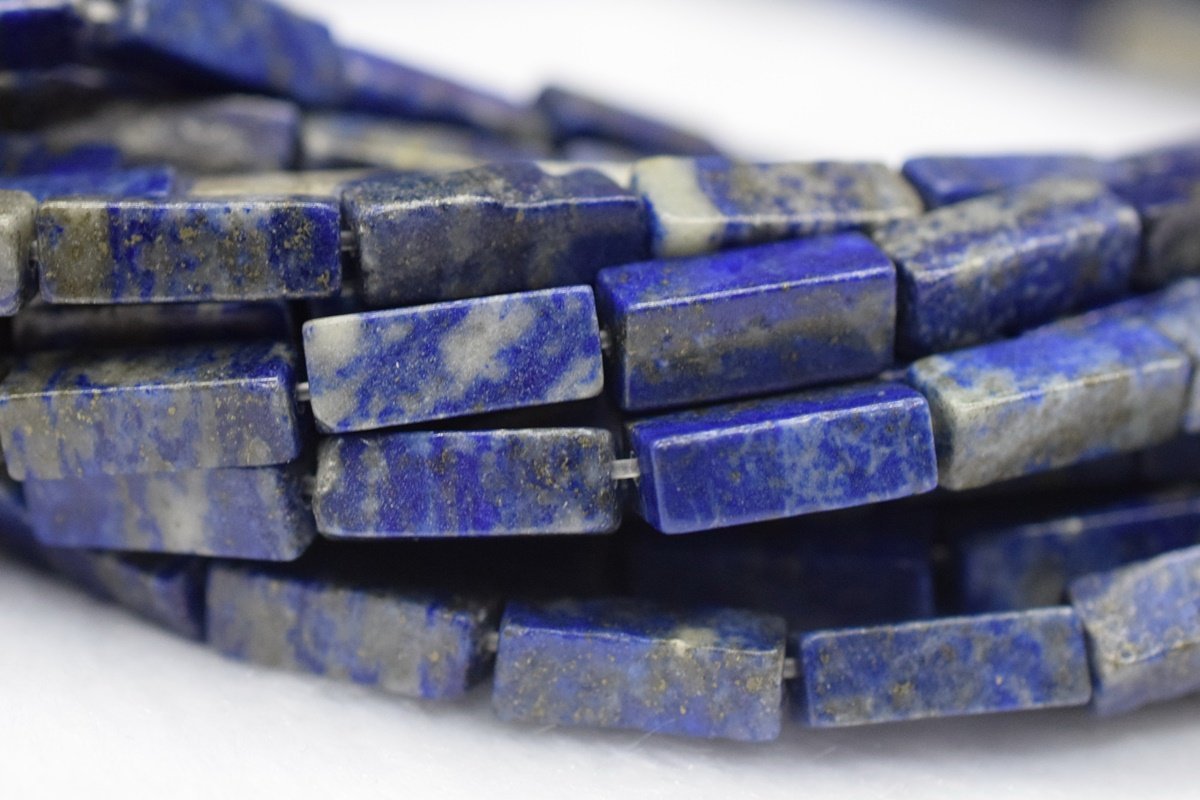 15.5" 4x13mm Natural lapis lazuli stone rectangle tube beads, semi precious stone