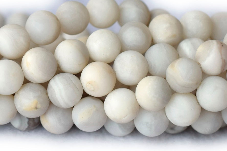 lace Agate - Round- beads supplier