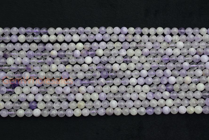 Milky amethyst - round- beads supplier