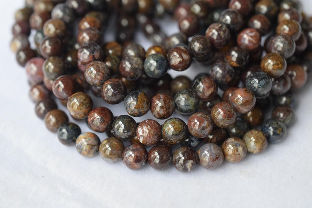 15.5" 4mm/6mm/8mm natural pietersite stone brown blue round beads