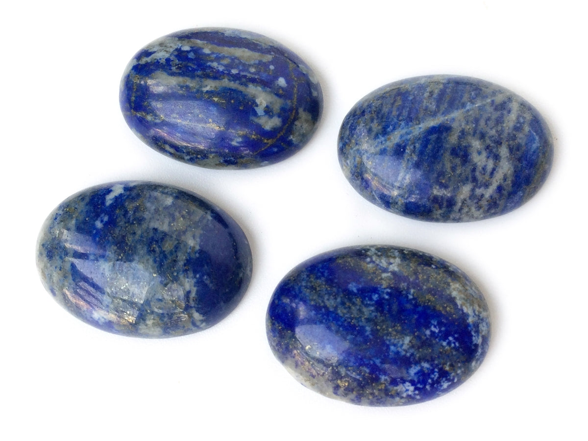 5PCS 18x25mm natural lapis lazuli stone oval cabochon pendant