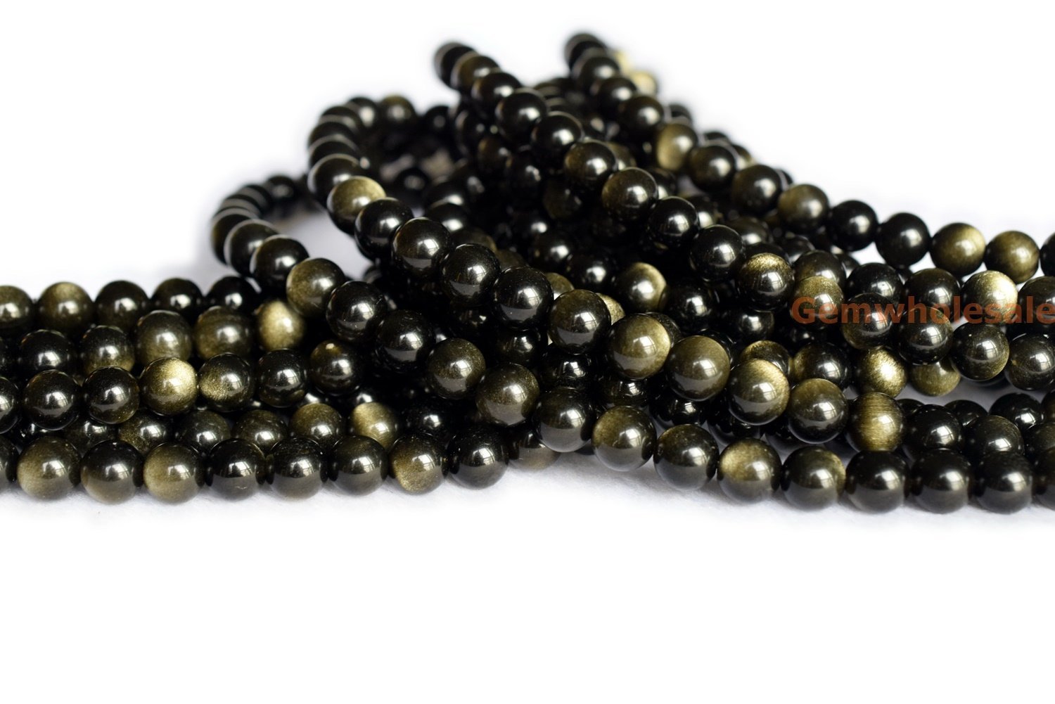 Golden obsidian - Round- beads supplier