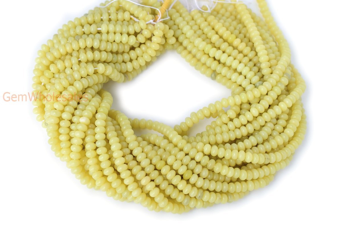 15.5" 3x6mm Natural olive jade rondelle beads,disc beads,roundel beads