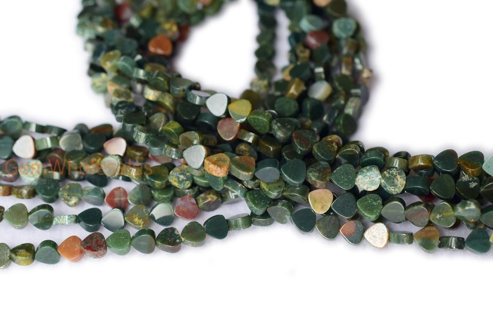 Indian Bloodstone - Heart- beads supplier