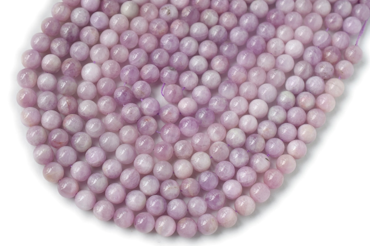 15.5" 10mm Natural Kunzite round beads , Light purple gemstone