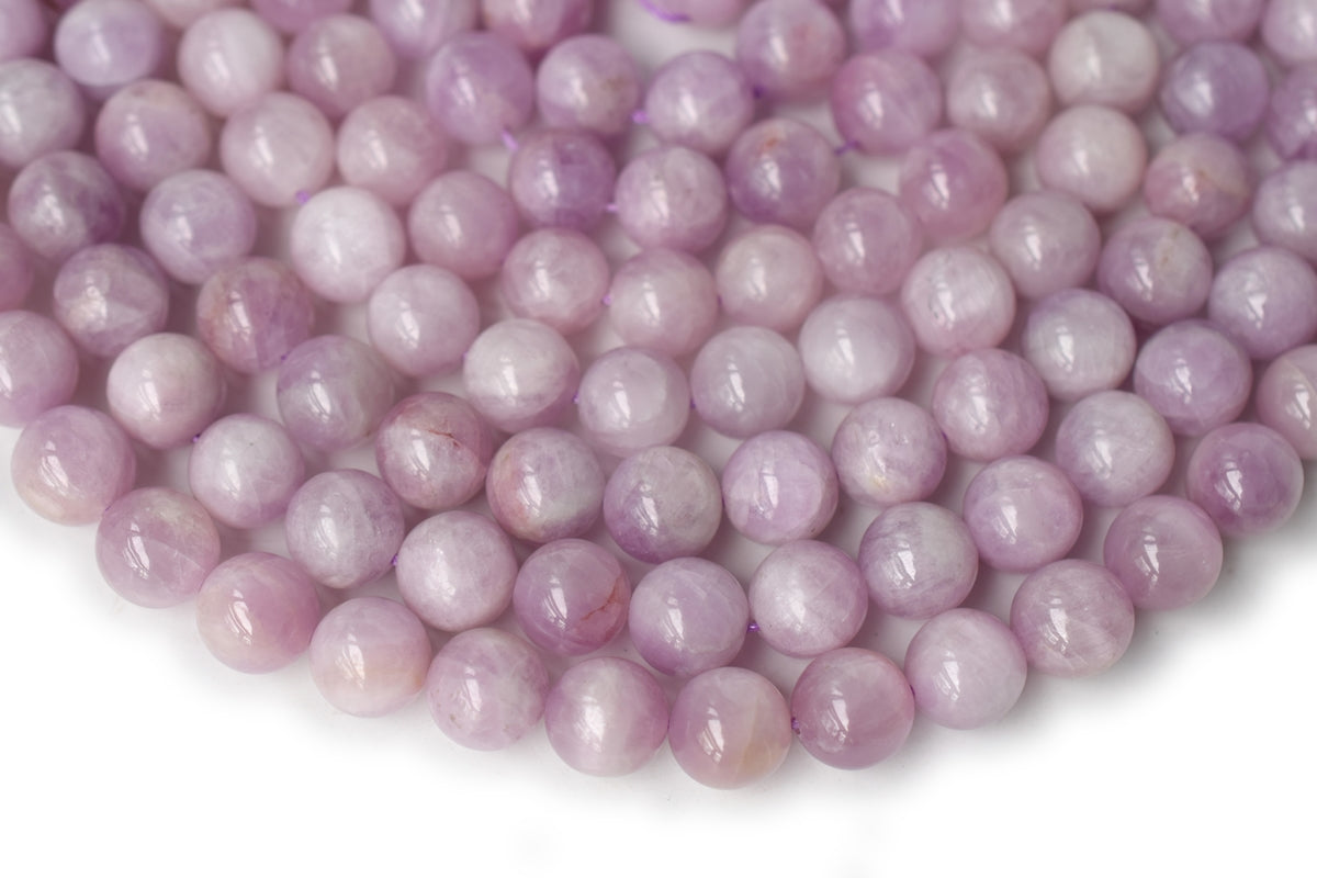 15.5" 10mm Natural Kunzite round beads , Light purple gemstone