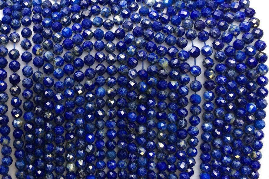 Lapis Lazuli - Round faceted- beads supplier