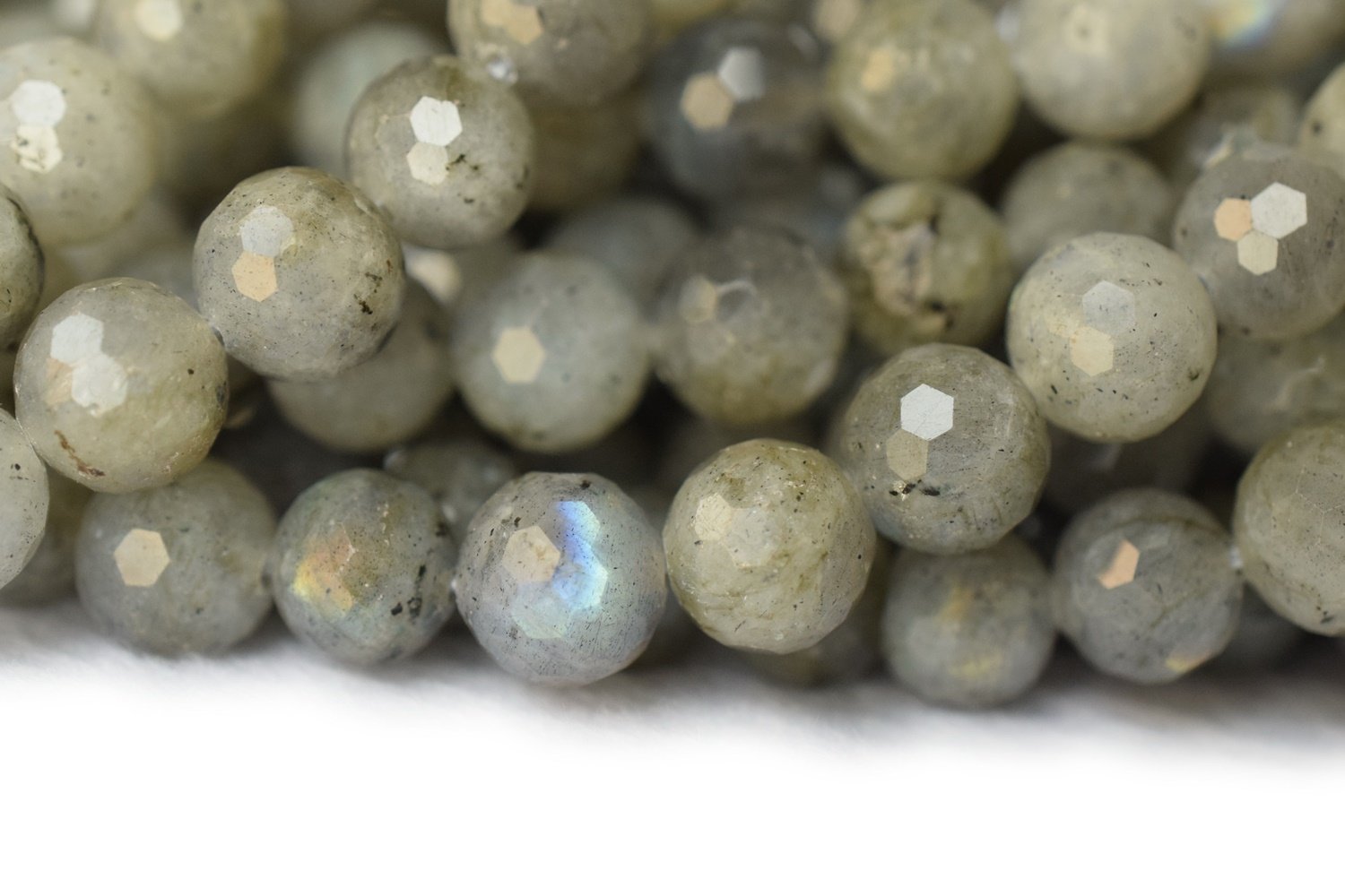 Labradorite - Round faceted- beads supplier