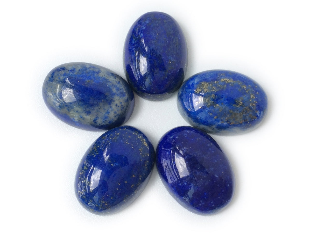 5PCS 13x18mm natural lapis lazuli oval cabochon, blue gemstone pendant