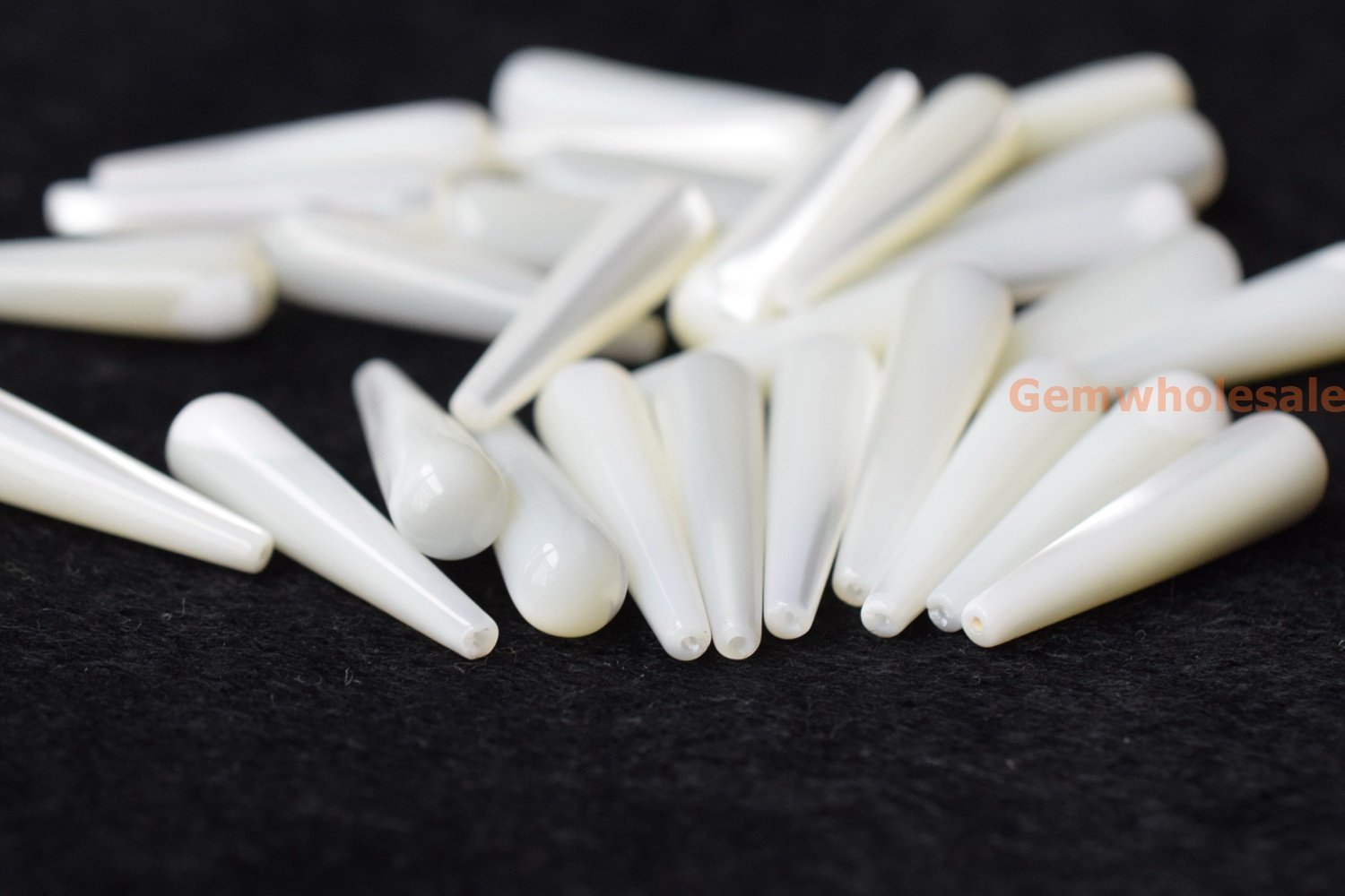 White MOP - Tear drop- beads supplier