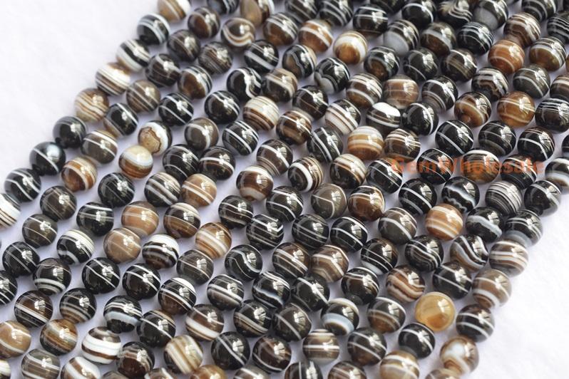 stripe Agate - Round- beads supplier
