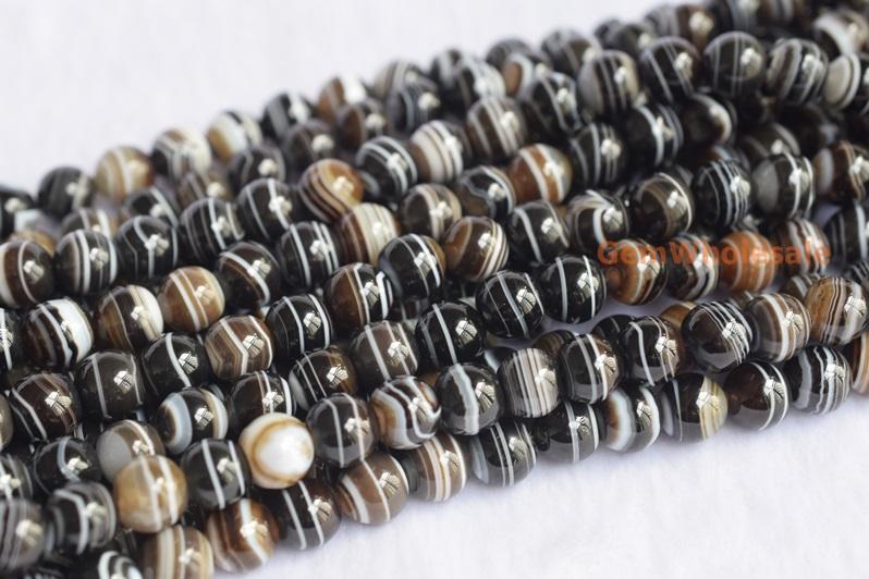 stripe Agate - Round- beads supplier