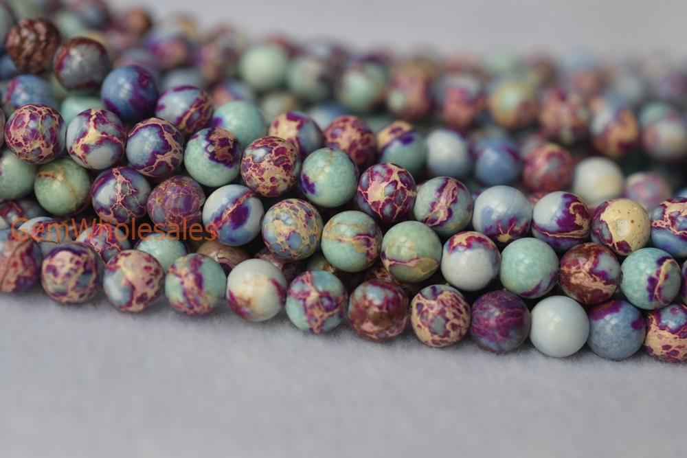 Sediment,impression jasper,emperor jasper,Aqua terra jasper - Round- beads supplier