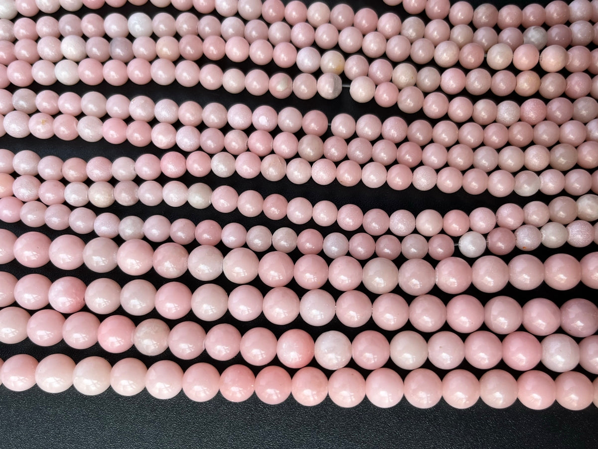 15.5" Pink opal 6mm/8mm round beads, pink gemstone beads,pink color semi-precious stone