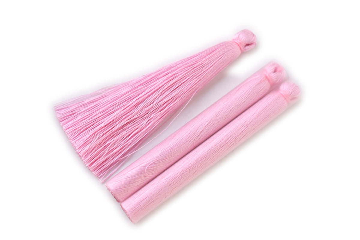 6.5cm High Quality Pink Handmade silky Thread Tassels