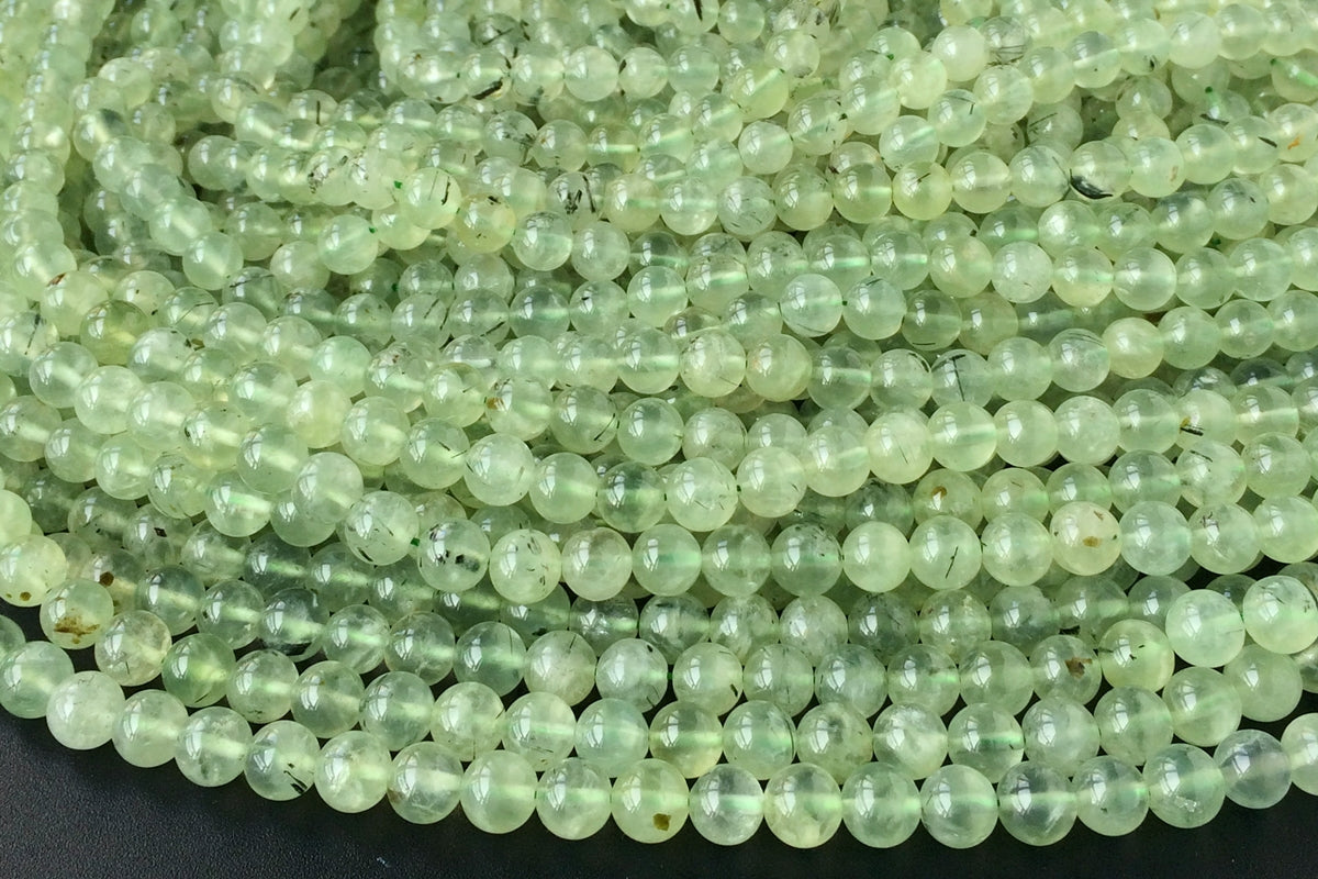 15.5" 8mm Natural prehnite stone Round beads, green Semi precious stone A