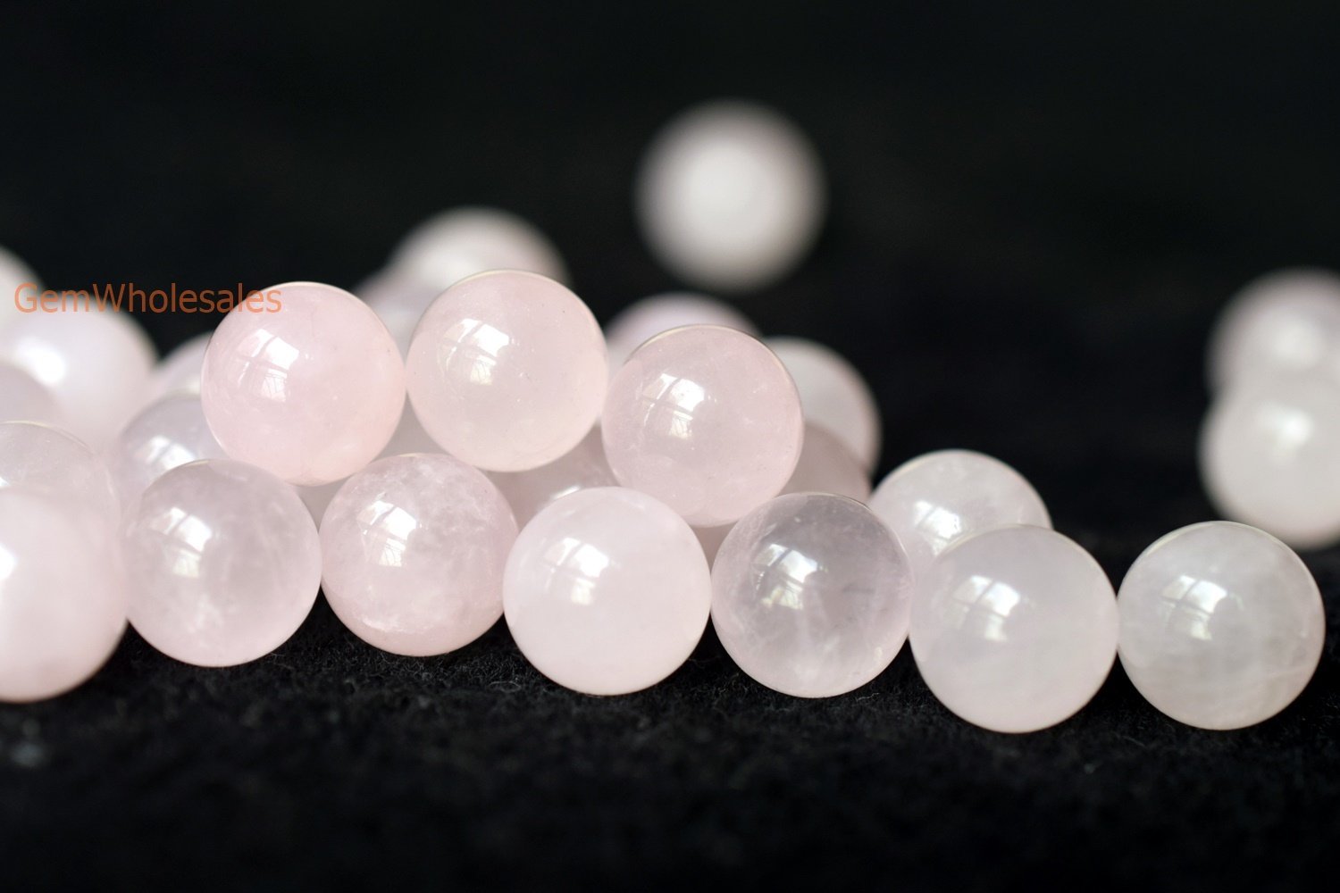 rose quartz - Round- beads supplier